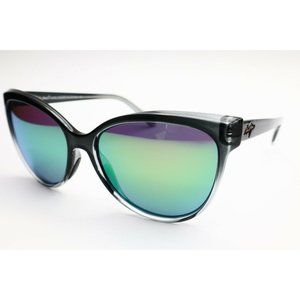 Maui Jim MJ 537-11A Olu Olu Grey Fade Green Polarized Cat Eye Sunglasses NEW